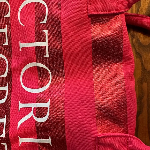 Victoria's Secret Bold Pink/Res Tote - Picture 5 of 9
